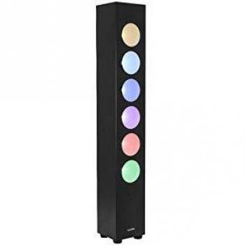EUROLITE LED CBT-6 COB TCL Tower - Columna de efectos de luz LED con mezcla de colores RGB, incluye mando a distancia por infrarrojos
