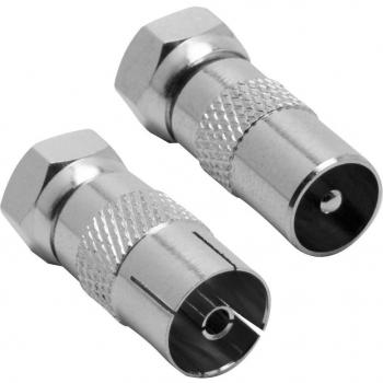 Adaptador tipo F coaxial de 9,52 mm (x2) - Metronic