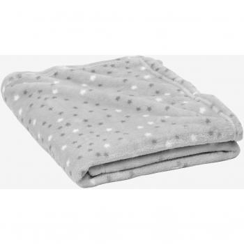 VERTBAUDET Manta de Microfibra Estampada Gris Claro 75X100