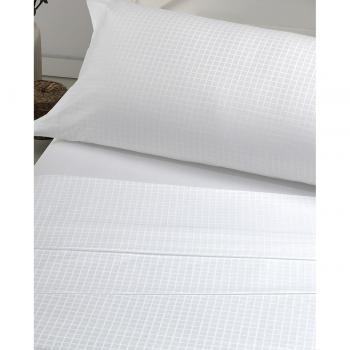 Juego de Sábanas Satén Atia Blanco 150 cm - 4 Piezas