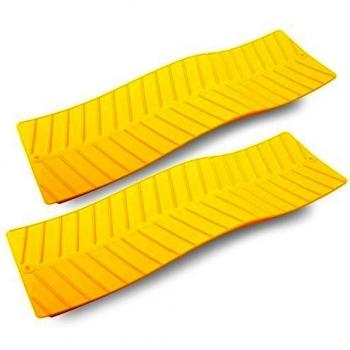 Topes de agarre, ayuda a la deceleración set 2 unidades amarillo 740 x 225 mm para caravanas, coches, todoterreno
