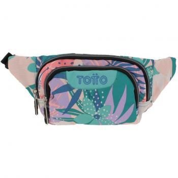 TOTTO Riñonera Infantil Estampado Plantas Tropicales Gancho-3DB
