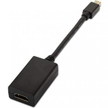 AISENS A125-0137 - Conversor Mini DP a HDMI DE 15 cm, Color Negro