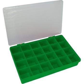 4 x Wham 13824 Caja de 24 compartimentos para el almacenamiento de Navidad 59,4 x 39,5 x 10 cm - verde