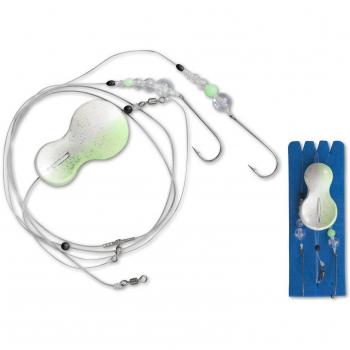 Zebco Z-Sea Flatty Teaser Inline Rig, White/Glow, 90 cm