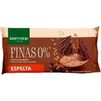 Galletas Finas de Espelta 0% Bañadas en Chocolate Negro 90g - Santiveri