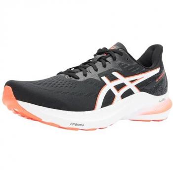 Zapatillas de running ASICS GT-2000 12 para hombre, color negro/rojo, con características de estabilidad y soporte, talla 45 EU