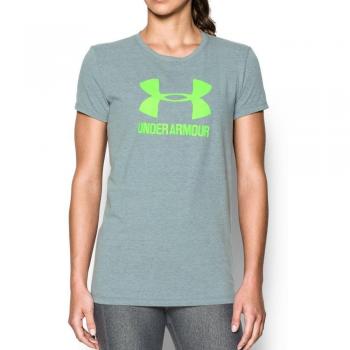 Under Armour Sport Style Crew Camiseta de manga corta, Otoño-invierno, mujer, color gris, tamaño extra-small