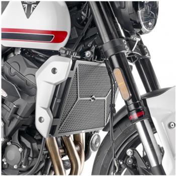 GIVI Protector Radiador de Agua y Aceite para Triumph Trident 660 (2021) - Acero Inoxidable, Negro