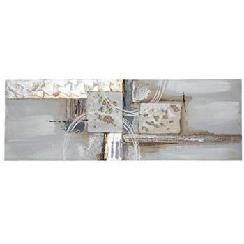 Lienzo pintado abstracto gris 150 x 50 cm - Atmosphera Creador de Interiores