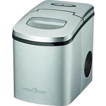 ProfiCook PC-EWB 1079 Máquina para Hacer Cubitos de Hielo, 150 W, 1.7 litros, Acero Inoxidable, Plata, Negro