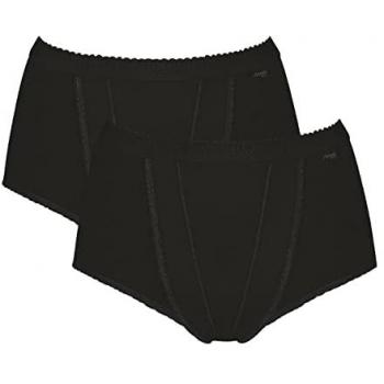 Sloggi Control Maxi Briefs - 2 Pack - Black - Women's Cotton Underwear