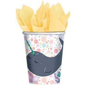 amscan 9904594 Narwhal - Tazas de papel