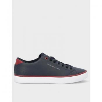 Tommy Hilfiger Hi Vulc Core Low Zapatillas para Hombre, Color Desert Sky (Marino), Talla 40, Diseño Bajo/Casco, Material Piel, Logotipo Lateral, Modelo 5041