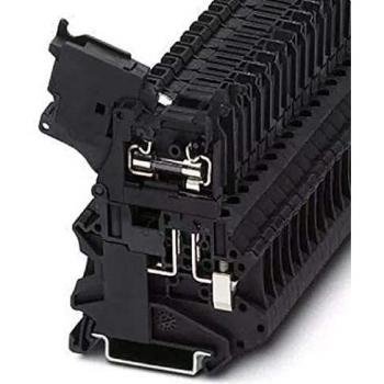Phoenix Contact UT 4-HESI (5x20) Fuse Terminal Block, 6.3A, Black