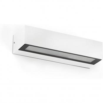 Aplique de pared Lako LED, cuerpo de aluminio, difusor de cristal templado, 7 cm, color blanco