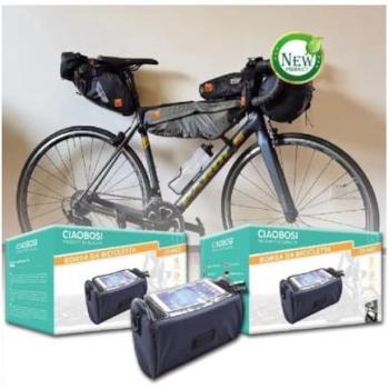 Bolsa Manubrio Bicicleta ZX-9423 con Touch para Navegador y Smartphone, Bandolera Ajustable
