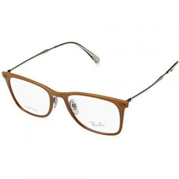 Ray-Ban 0Rx7086 Monturas de Gafas, Light Brown, 49 Unisex-Adulto