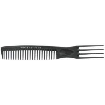Janeke 21 cm Professional Wide-Tooth Comb with Picks