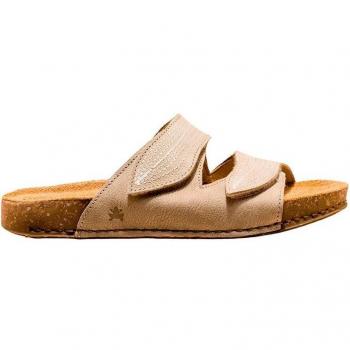 El Naturalista N5793 Balance Piedra Pleasant Leather Flat Sandals with Velcro Closure for Women