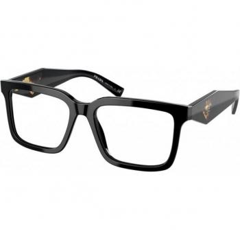 Prada PR 10YV Col. 1AB1O1 Women's Square Eyewear, Black, Size: 52 MM