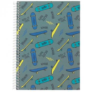 TOTTO - Cuaderno A4 Tapa Dura Forrada Azul