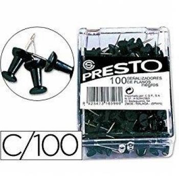 Q-Connect 18-NE - Pack de 100 señalizadores de planos, color negro