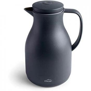 Lacor 62563 62563-Jarra Termo Libre de BPA con Doble Pared y Capa de Vidrio en el Interior, Gris Mate