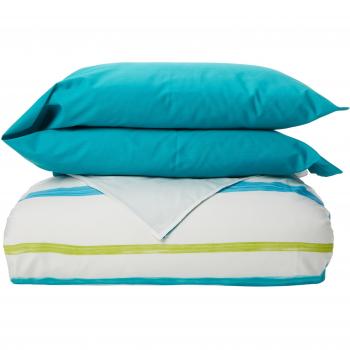 Reig Martí Lucca - Juego de funda nórdica estampada, 3 piezas, para cama de 150 cm, color turquesa