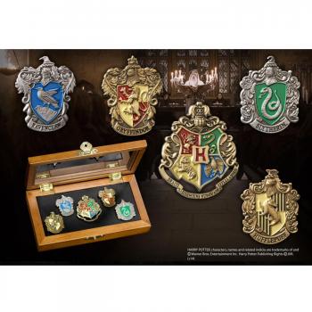 Noble Collection Harry Potter Hogwarts House Pins Collector Set
