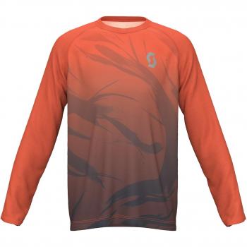 Scott SCO Camiseta L/SL Kina Balu Run Capuchina Naranja/Iron Black, Small