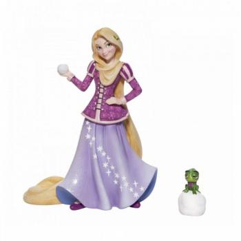 Figura Enesco Disney Enredados Rapunzel y Pascal Edición Navideña
