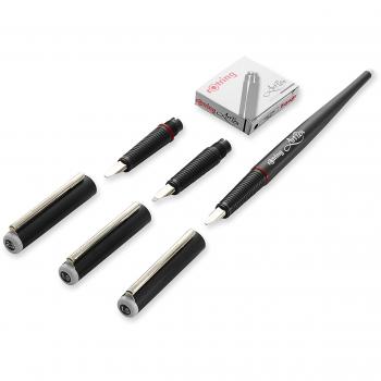 Rotring ArtPen Calligraphy - Juego de estilográfica caligráfica, color negro