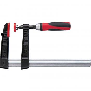 Tornillo de apriete de fundición maleable con empuñadura de plástico bicomponente TG-2K - 175x400mm, llanta 32x10mm