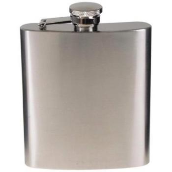 Flachmann MFH - Petaca de acero fino, 225 ml, color cromo mate
