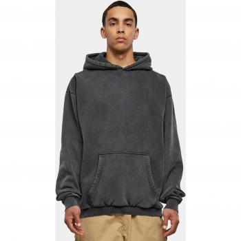 Urban Classics Heavy Sand Washed Black Hoodie for Men - XXL