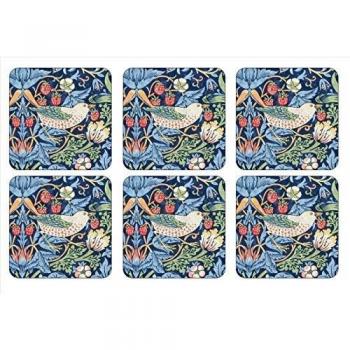 Pimpernel Strawberry Thief - Posavasos (6 Unidades), Color Azul