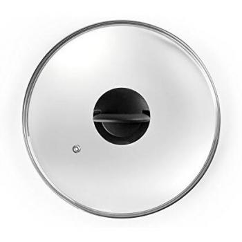 Tapa de Cristal Plegable con Pomo Transparente de 24 cm