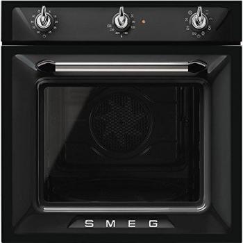 Smeg SF6905N1 - Horno Eléctrico Multifunción de 70L, 3000W, Color Negro con Paredes Antiadherentes y Eficiencia Energética A