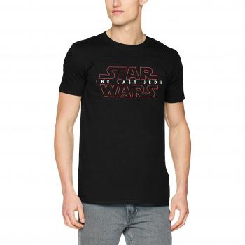 CID Star Wars 8 The Last Jedi-Logo Camiseta, Negro