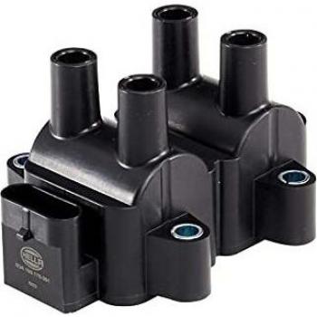 HELLA 5DA 193 175-391 Bobina de encendido - 12V - 4polos - Bobina de encendido bloque - atornillado