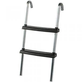 Ultrasport Escalera para cama elástica, escalera estable con 2 escalones antideslizantes, escalera de acero para colgar, accesorio compatible con trampolines con altura de entrada hasta 70 cm