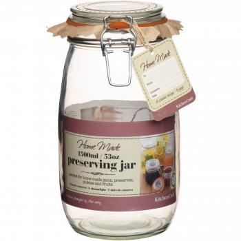 Tarro de cristal para mermelada Kitchen Craft Deluxe (1500g, 1,51L)
