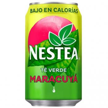 NESTEA Té Verde Sabor Maracuyá Bajo en Calorías Lata 33cl Pack de 24