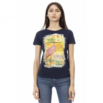 Trussardi Action Blue Cotton Tops & T-Shirt - XS