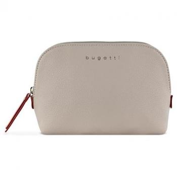 Neceser de viaje Bugatti ELLA con cremallera color beige, 21 cm