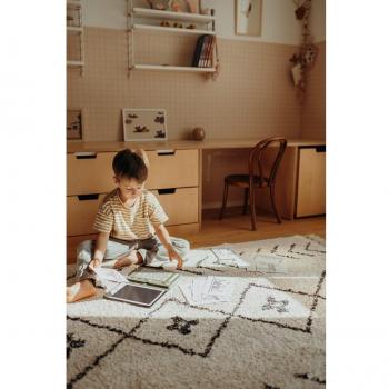 Kidywolf KIDYDRAW-MINI Travel - Kit de manualidades para niños, color verde, incluye lápices de colores, bloc de dibujo y accesorios creativos