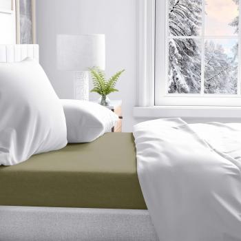 PETTI Artigiani Italiani Cama 135, Paloma Gris, Sabana Bajera Ajustable, Algodón Percal, 100% Made in Italy,