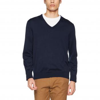 BROOKS BROTHERS Maglione IN Cotone Supima Collo a Punta, Jersey para Hombre, Blu