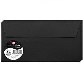 Sobre Clairefontaine Pollen Negro 110x220mm 120g - Pack de 20 Unidades